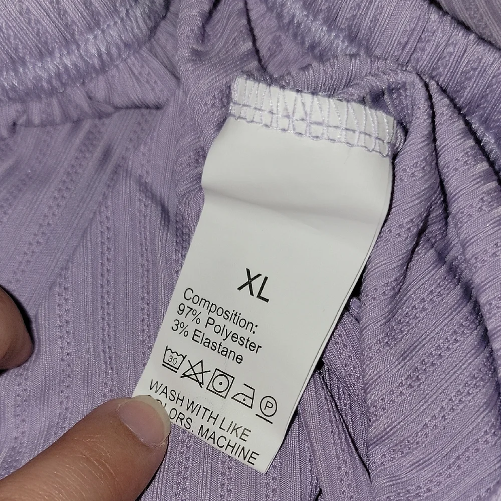 Size XL Lavender Lace Trim Sleepwear Set New In Package
